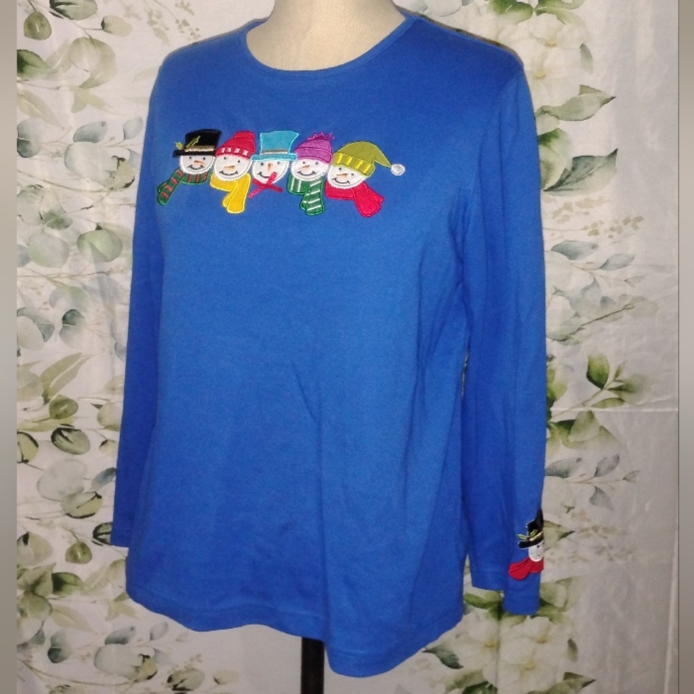 5For$12 Long Sleeve Snowman Shirt